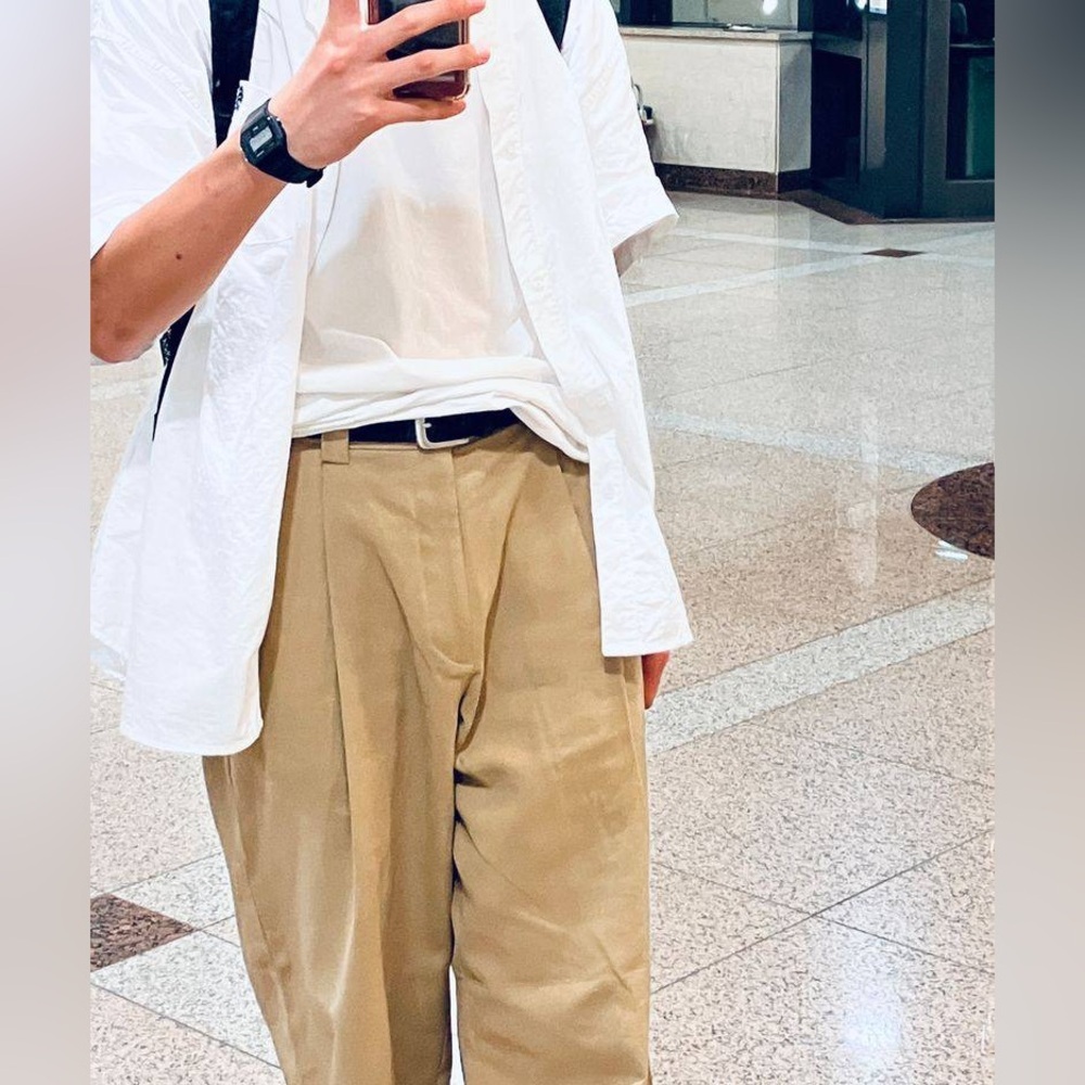 1930s IVY Style Double Pleated Chino Academia Trousers Khaki OLD MONEY UNISEX